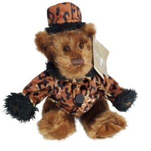 Vintage Dankin Brown Teddy Bear Wearing Leopard Animal Print Outfit 11" Plush
